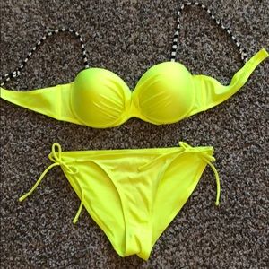 Neon yellow bikini set